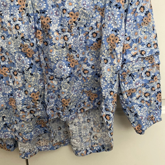 Free People Happy Days Cotton Printed Blouse - Picture 6 of 7